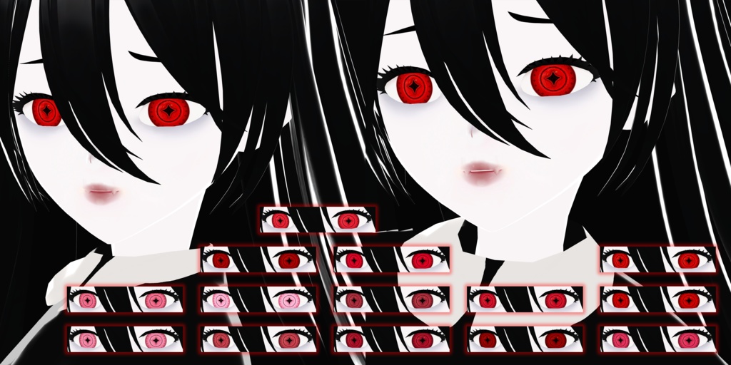 【VRoid】Vampire eyes collection「red」