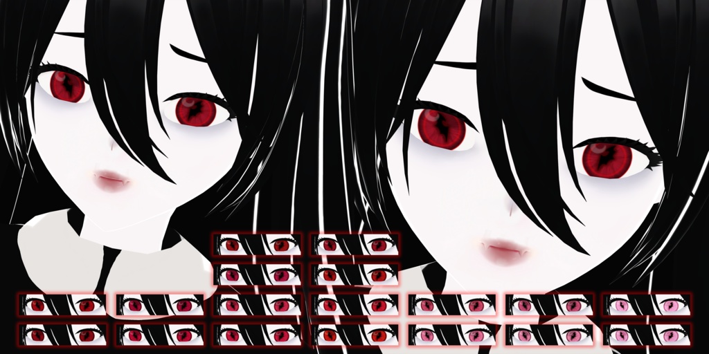 【VRoid】Vampire eyes collection「red」