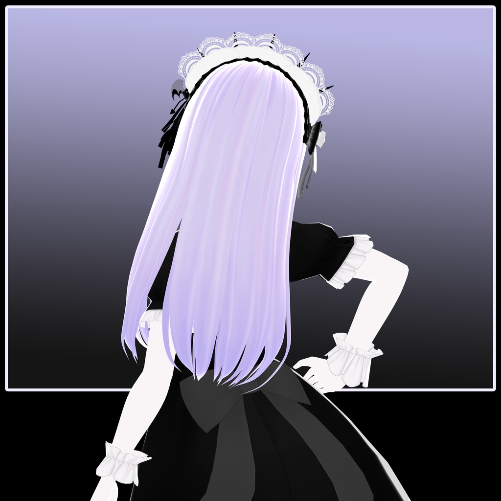 【VRoid】Spiked headband with lace「vampire thorns」