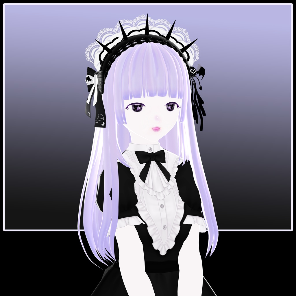 【VRoid】Spiked headband with lace「vampire thorns」