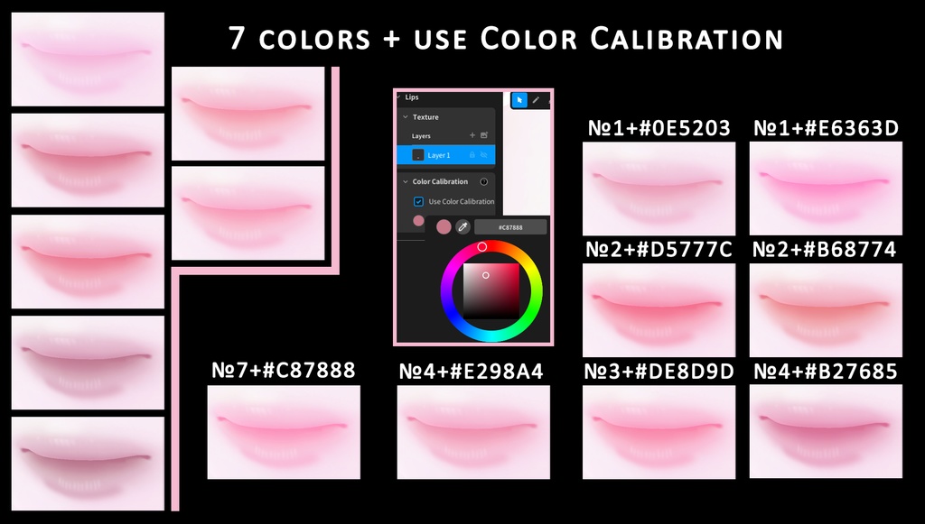 【VRoid】Plump lips「bubble gum」