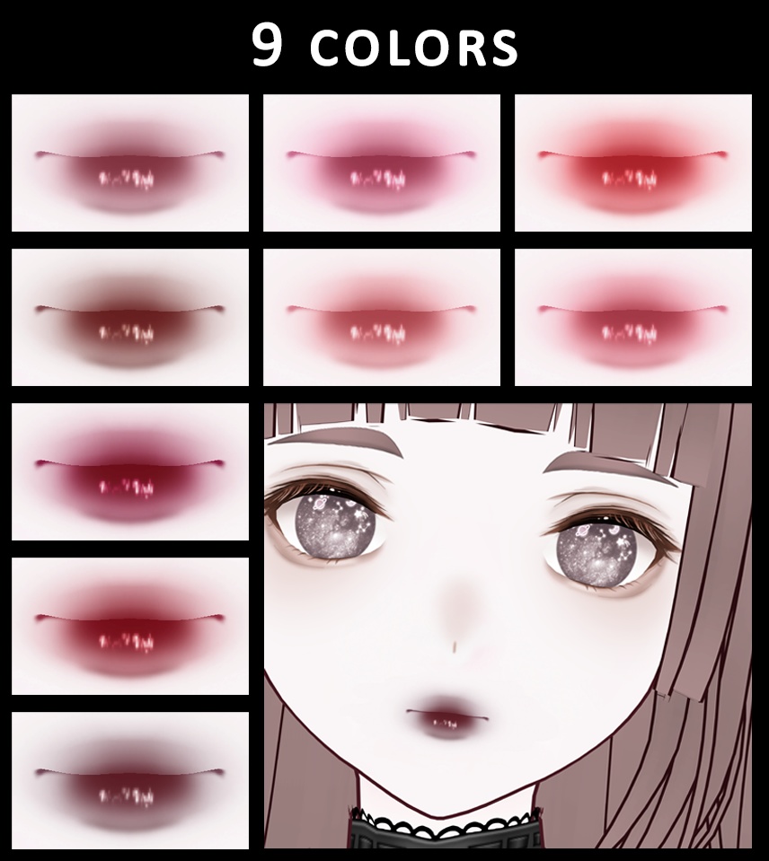 【VRoid】Plump lips pack「yummy」