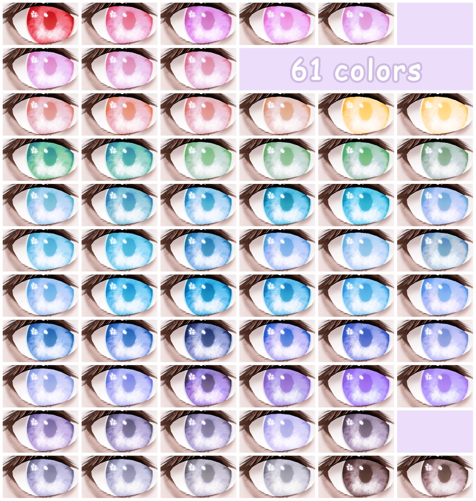 【VRoid】Flower eyes (irises) 3 types「HARU」