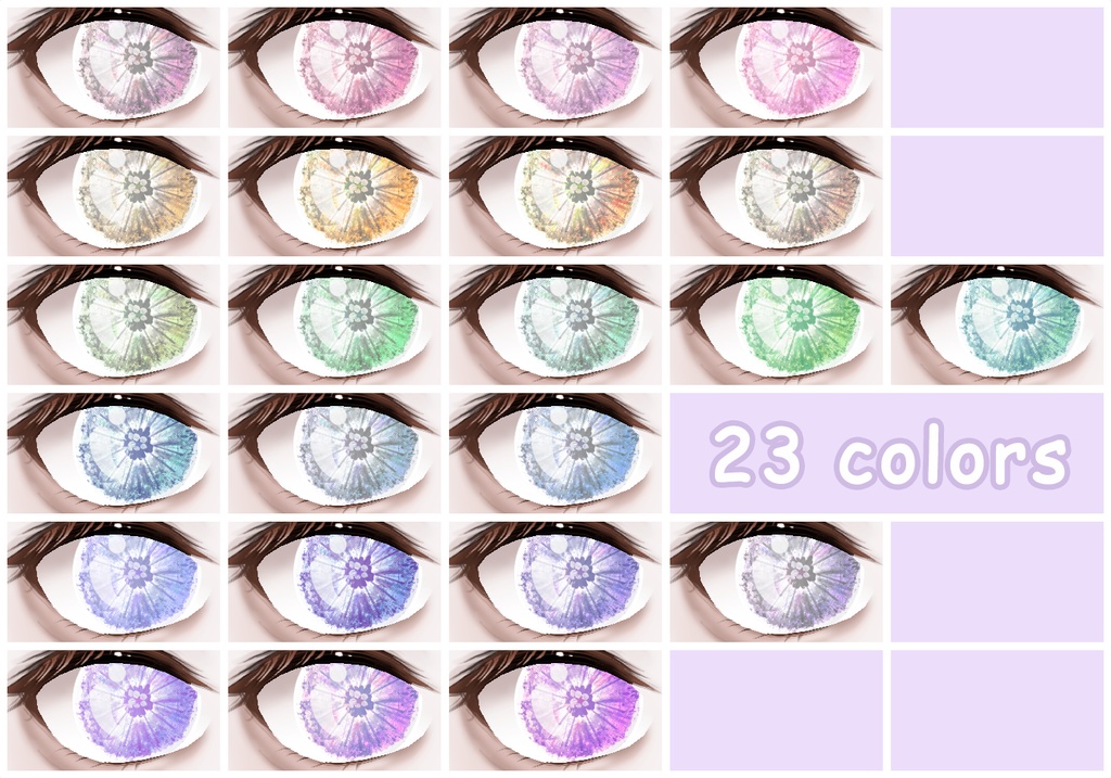 【VRoid】Flower eyes (irises) 3 types「HARU」
