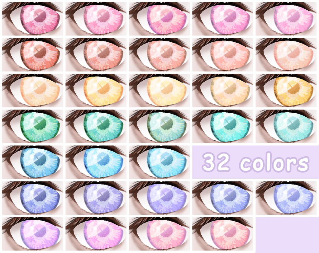 【VRoid】Flower eyes (irises) 3 types「HARU」