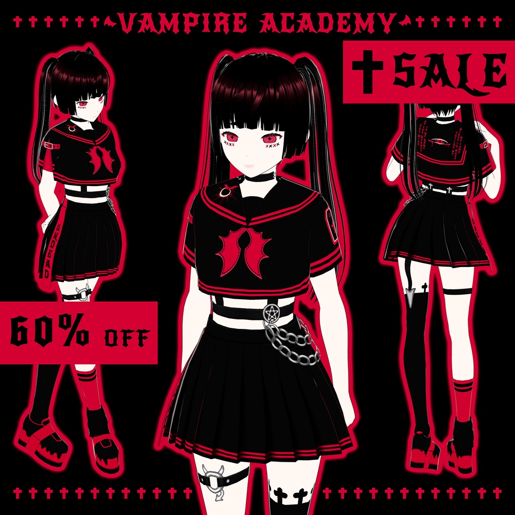 【VRoid】【SALE】Vampire seifuku「Vampire Academy」