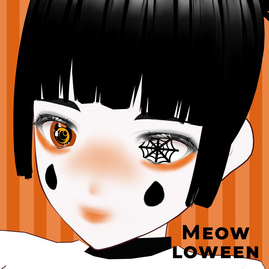 【VRoid】【Free】Halloween eyes「Meowloween」