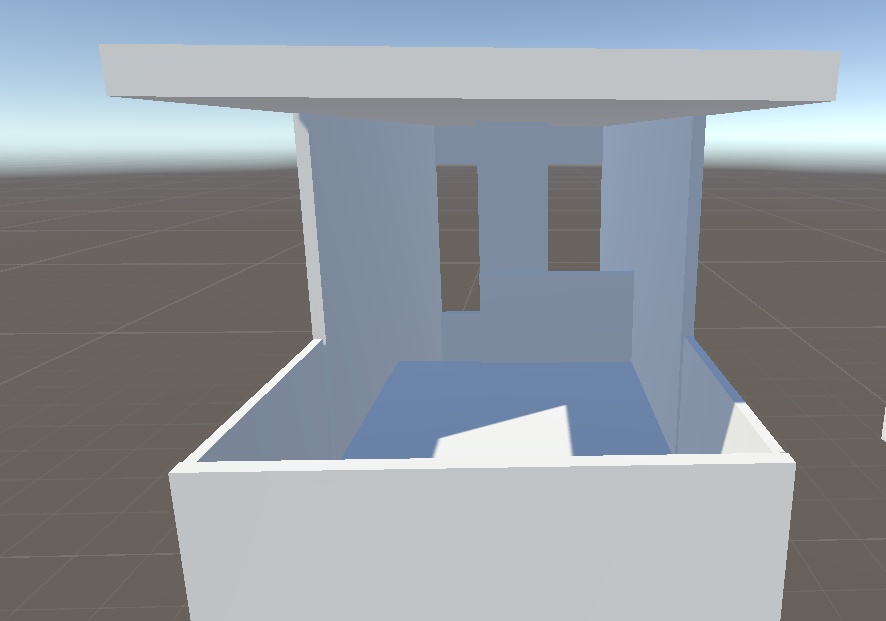 Unity標準Cubeと単色マテリアルで作られた シンプルアパート作成キット 1部屋30平米(5x6)で家賃は無料!?編