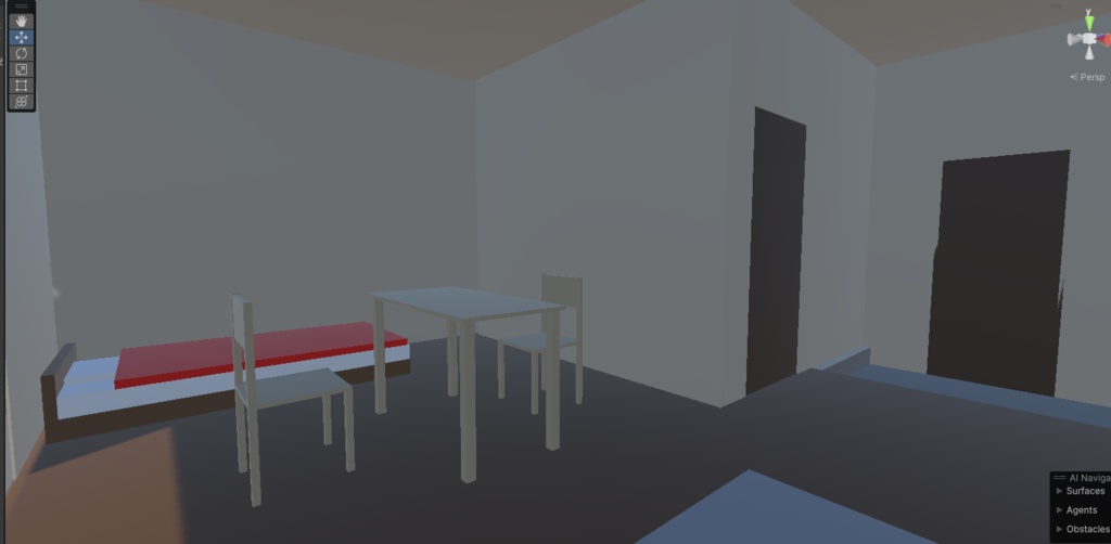 Unity標準Cubeと単色マテリアルで作られた シンプルアパート作成キット 1部屋30平米(5x6)で家賃は無料!?編