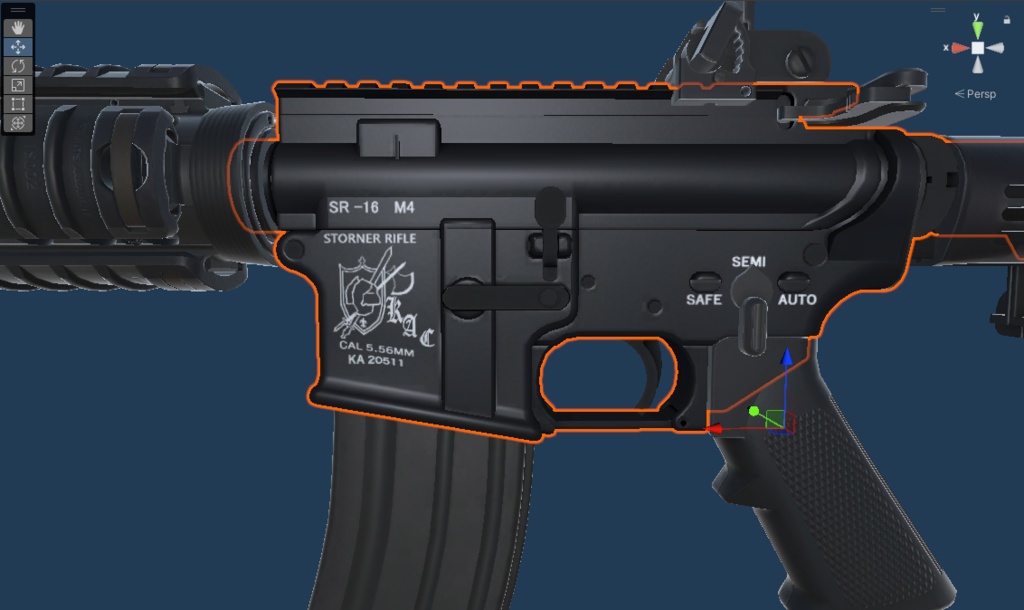 FN-15用 KAC SR16 M4 刻印画像