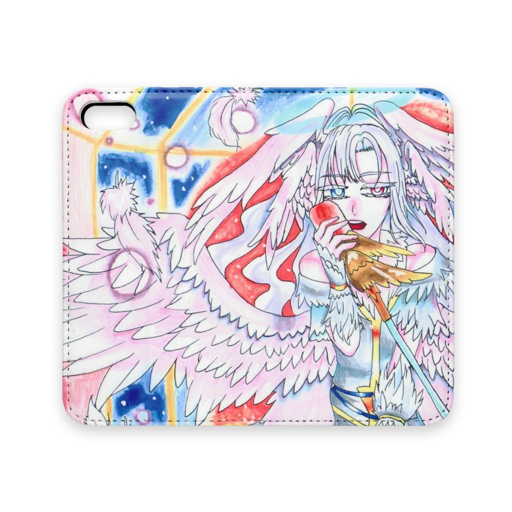 力天使の聖叫歌　手帳型iPhoneケース　(ベルト無し)　iPhone5/5s/SE　ストラップ穴なし