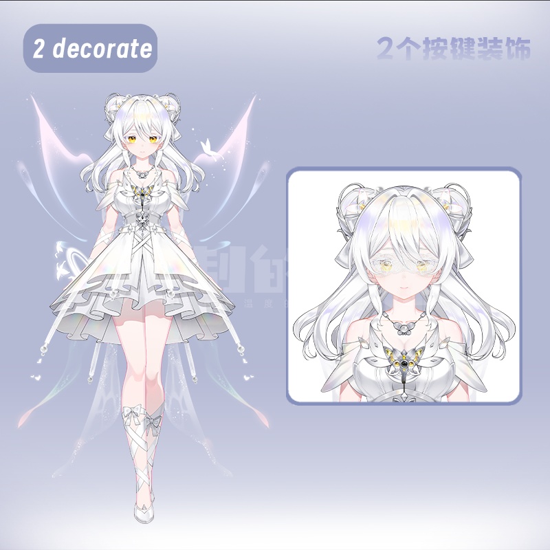 【live2dモデル】pure white girl-Muxue