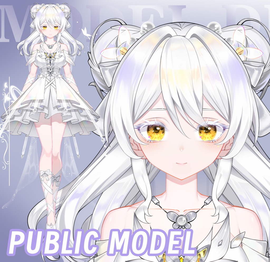 【live2dモデル】pure white girl-Muxue