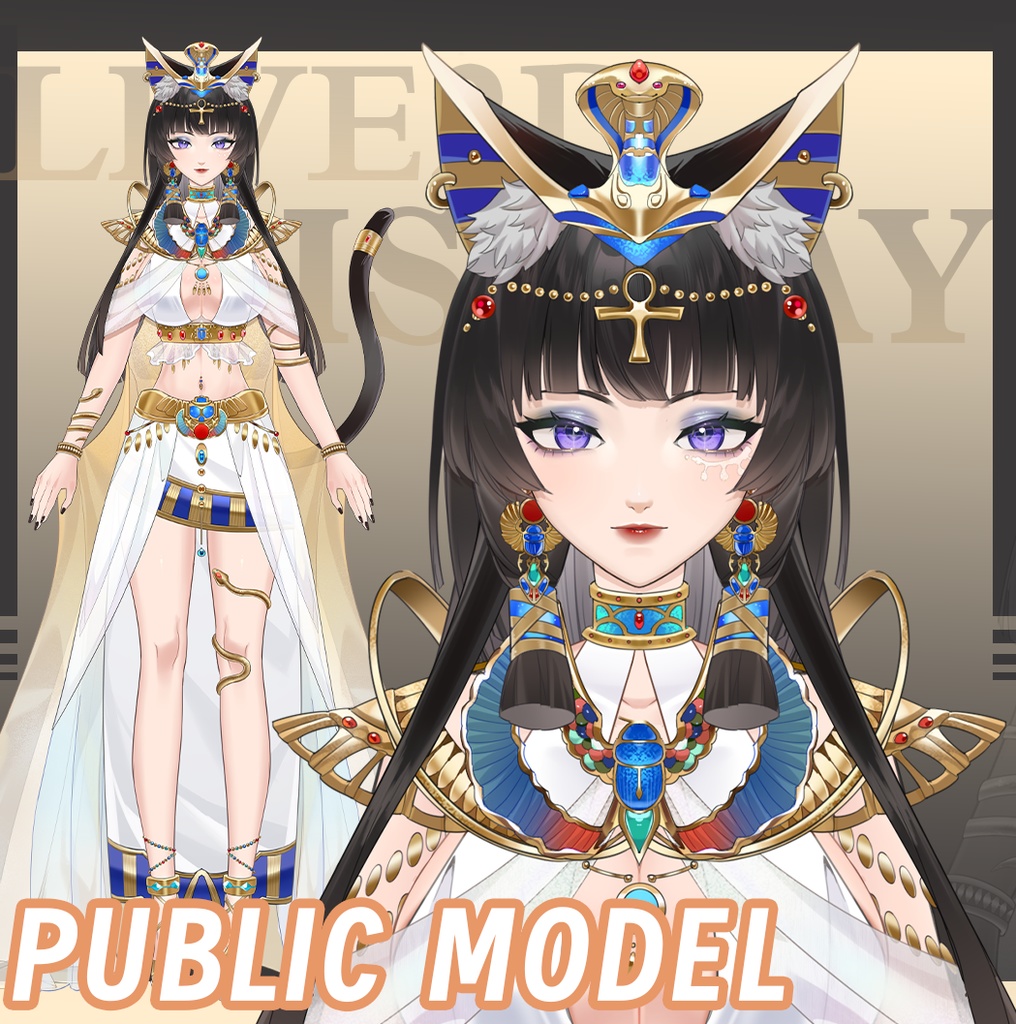 【live2dモデル】Egyptian style cat girl