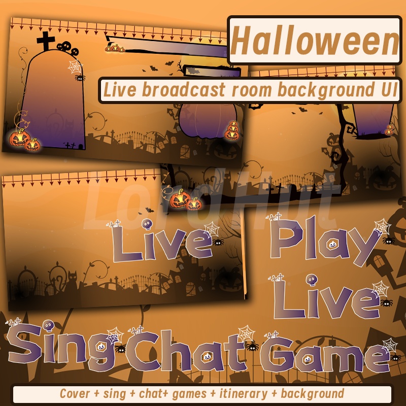 【生放送室背景】Halloween- chat/game/schedule/live