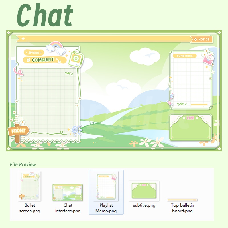【生放送室背景】Spring- chat/game/schedule/live