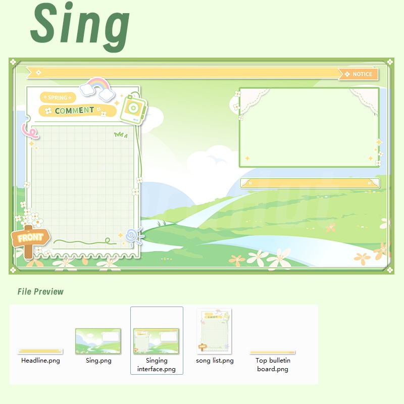 【生放送室背景】Spring- chat/game/schedule/live