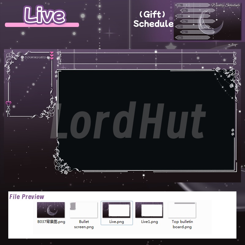 【生放送室背景】Dark Night- chat/game/schedule/live