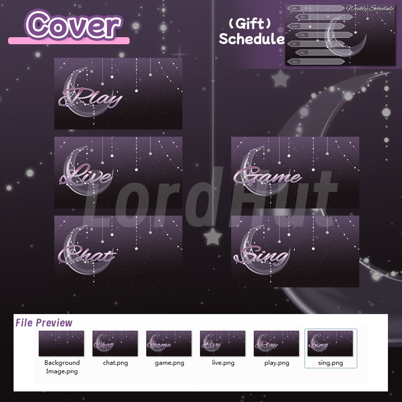 【生放送室背景】Dark Night- chat/game/schedule/live