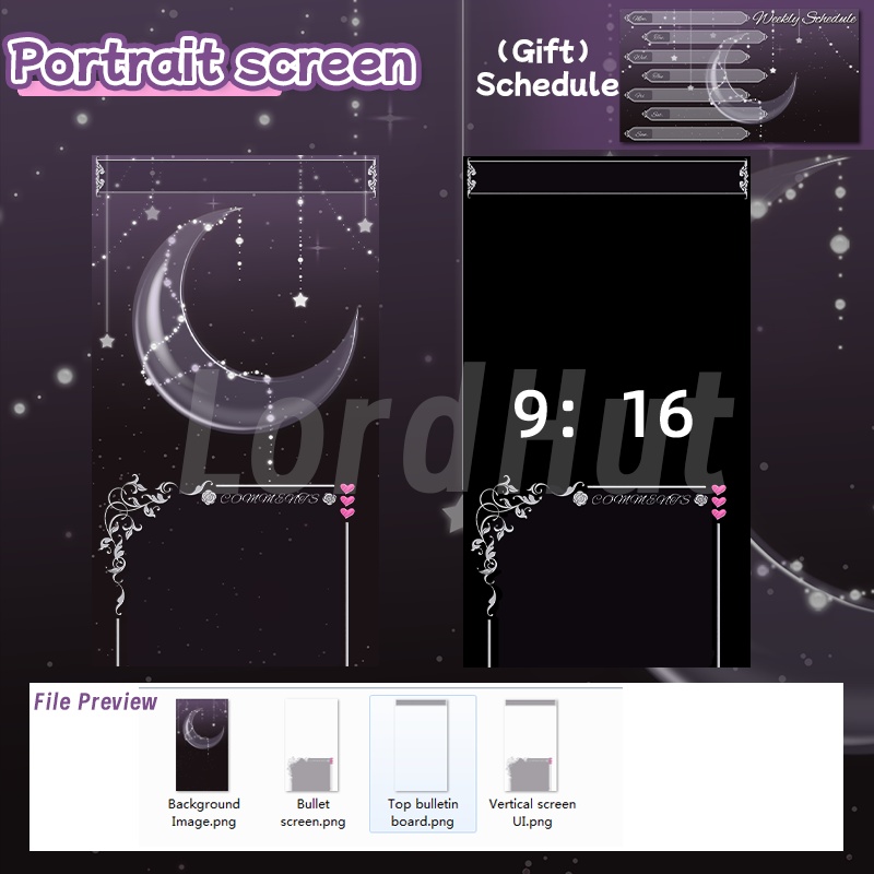 【生放送室背景】Dark Night- chat/game/schedule/live