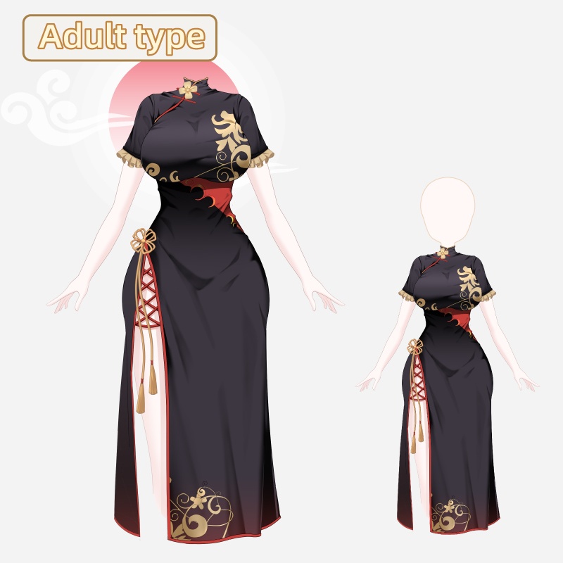 【VTS widget】cheongsam/VTS対応/Dynamic widget/vtuber