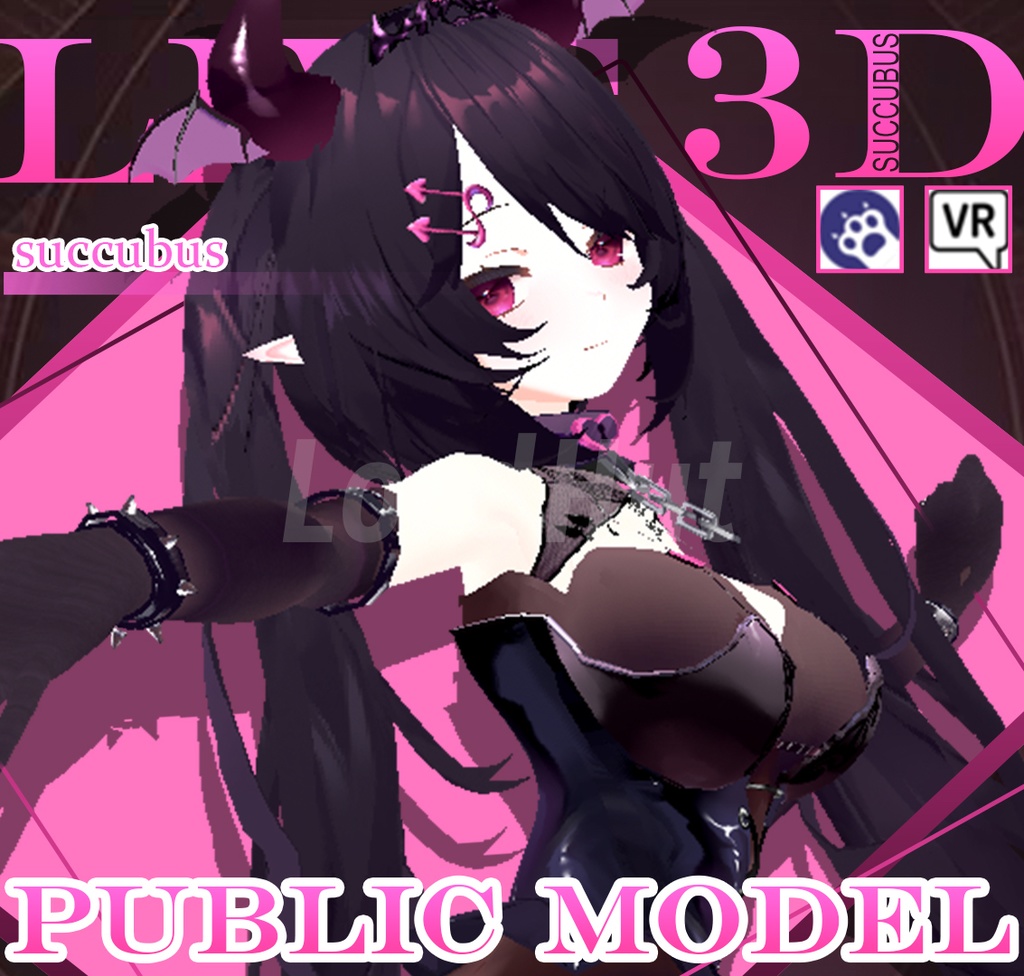オリジナル3Dモデル「セクシーサキュバス」/Vrchat対応