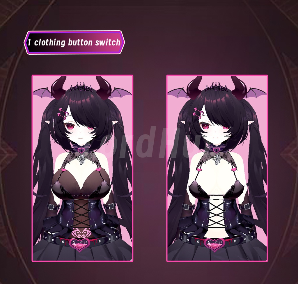 オリジナル3Dモデル「セクシーサキュバス」/Vrchat対応