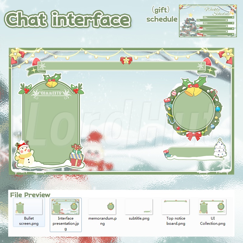 割引!【生放送室背景】Merry Chrismas- chat/game/schedule/live