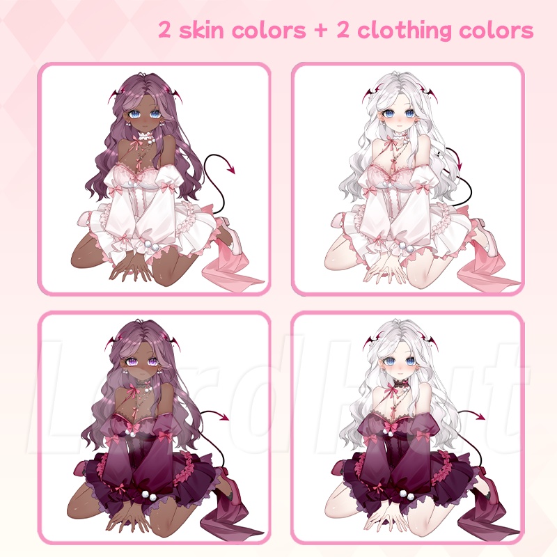 【live2dモデル】Cute little devil sitting!/VTS/Live2d