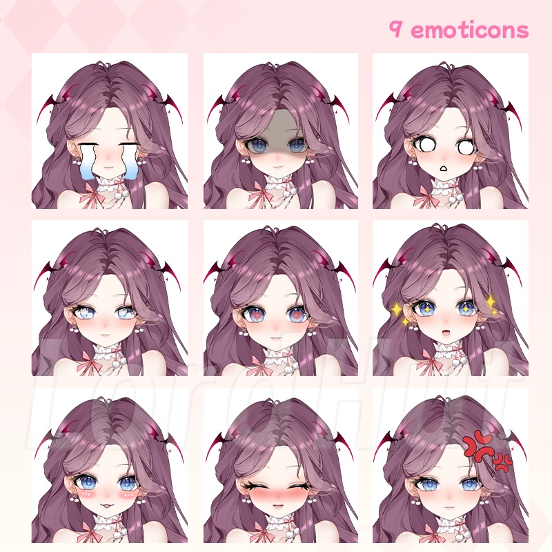 【live2dモデル】Cute little devil sitting!/VTS/Live2d