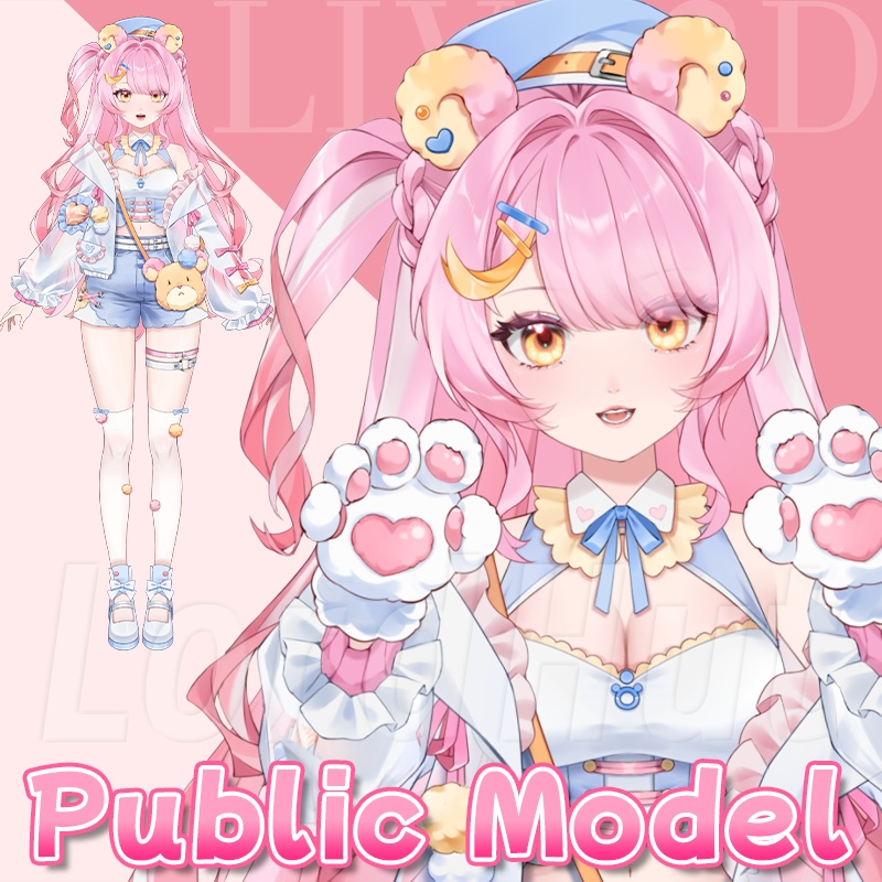 【live2dモデル】cute little bear girl!/VTS/Live2d