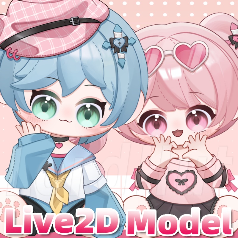【Live2D Model】Pink baby & blue baby