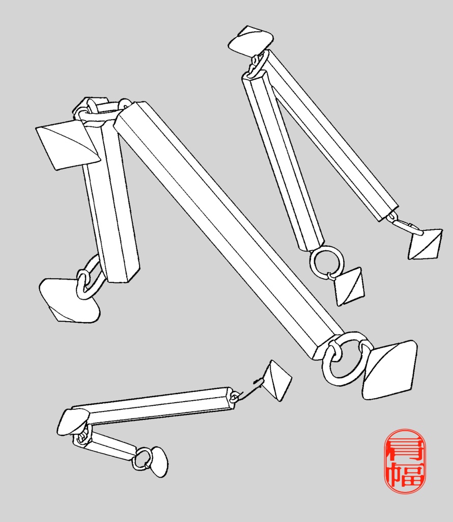 ⚠️利用規約必読⚠️鉄双節棍【クリスタ用3D】