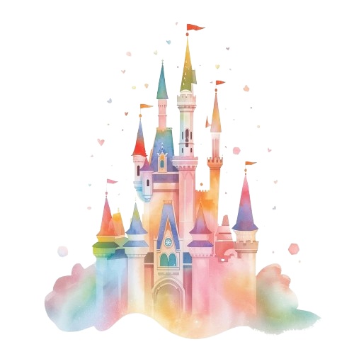 虹色の旅へ*水彩画風トラベルクリップアートセット(PNG/10種)