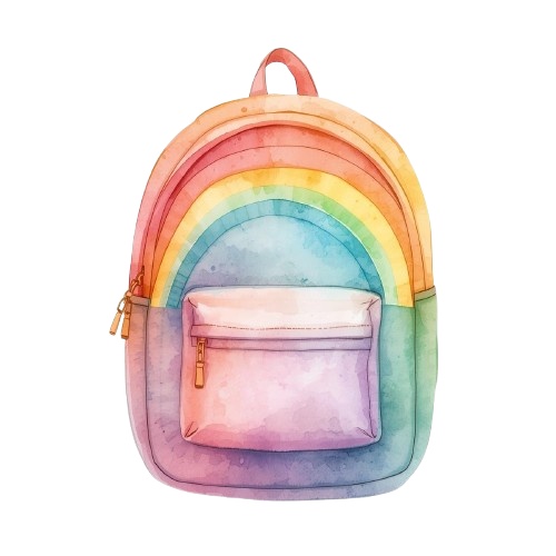 虹色の旅へ*水彩画風トラベルクリップアートセット(PNG/10種)