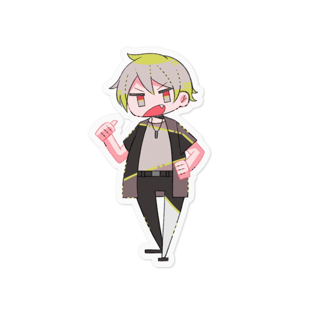 3 銀髪赤目男子 Ruichapo るいちゃぽ Booth