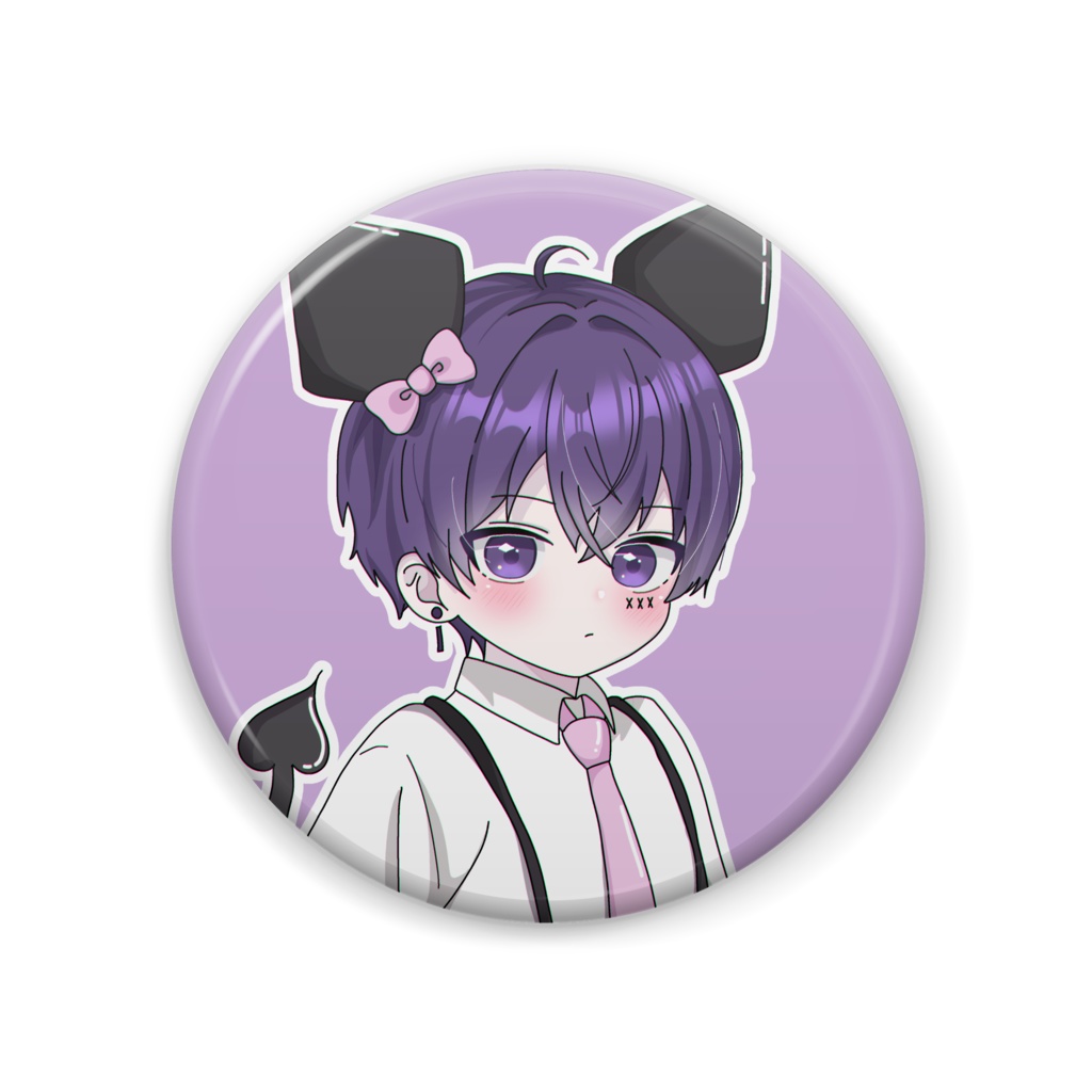 ち→くん缶バッチ
