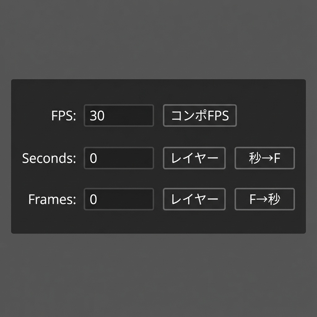 【AfterEffectsScript/拡張機能】NGS_FPS_TimeFrame_Calc 