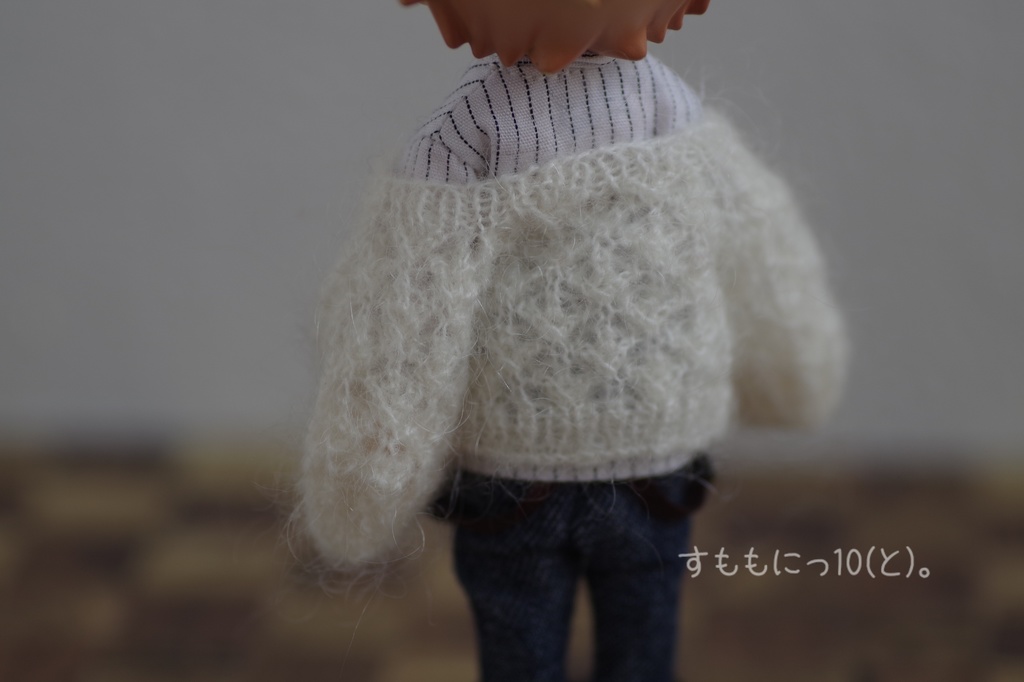 ほわほわ、すかしカーディガン(冬糸)