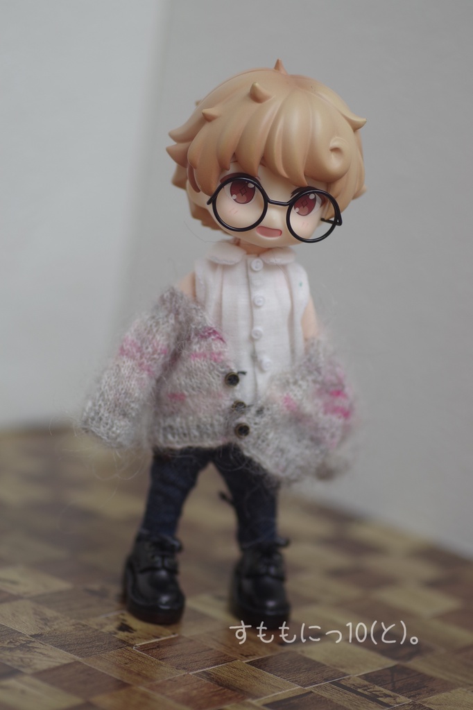 手染めモヘヤな、ゆるカーディガン(冬糸)
