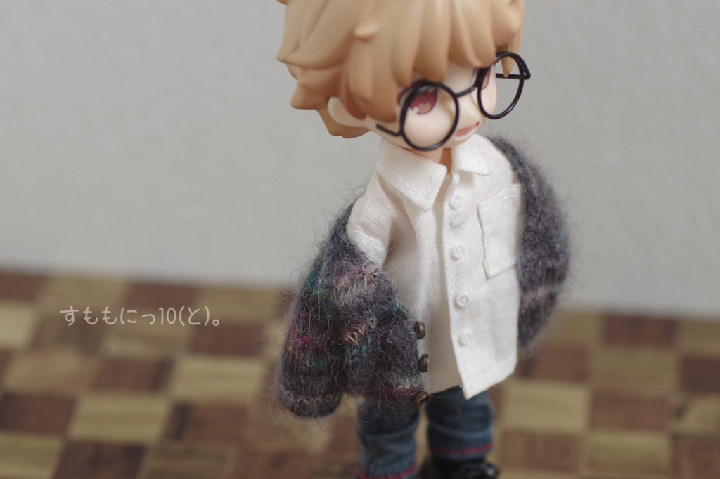 手染めモヘヤな、ゆるカーディガン