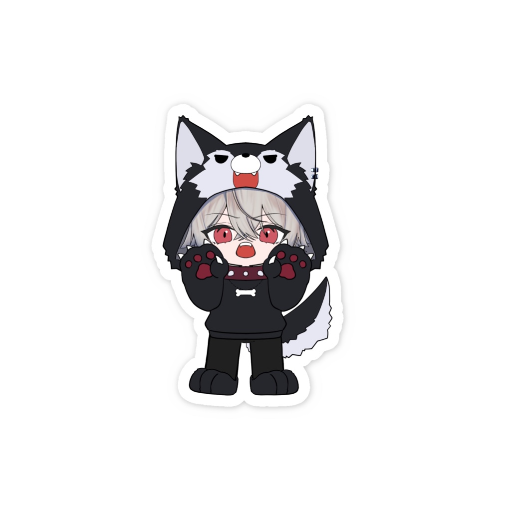 ハロウィン🎃狼ステッカー 狼嘩-rokka-