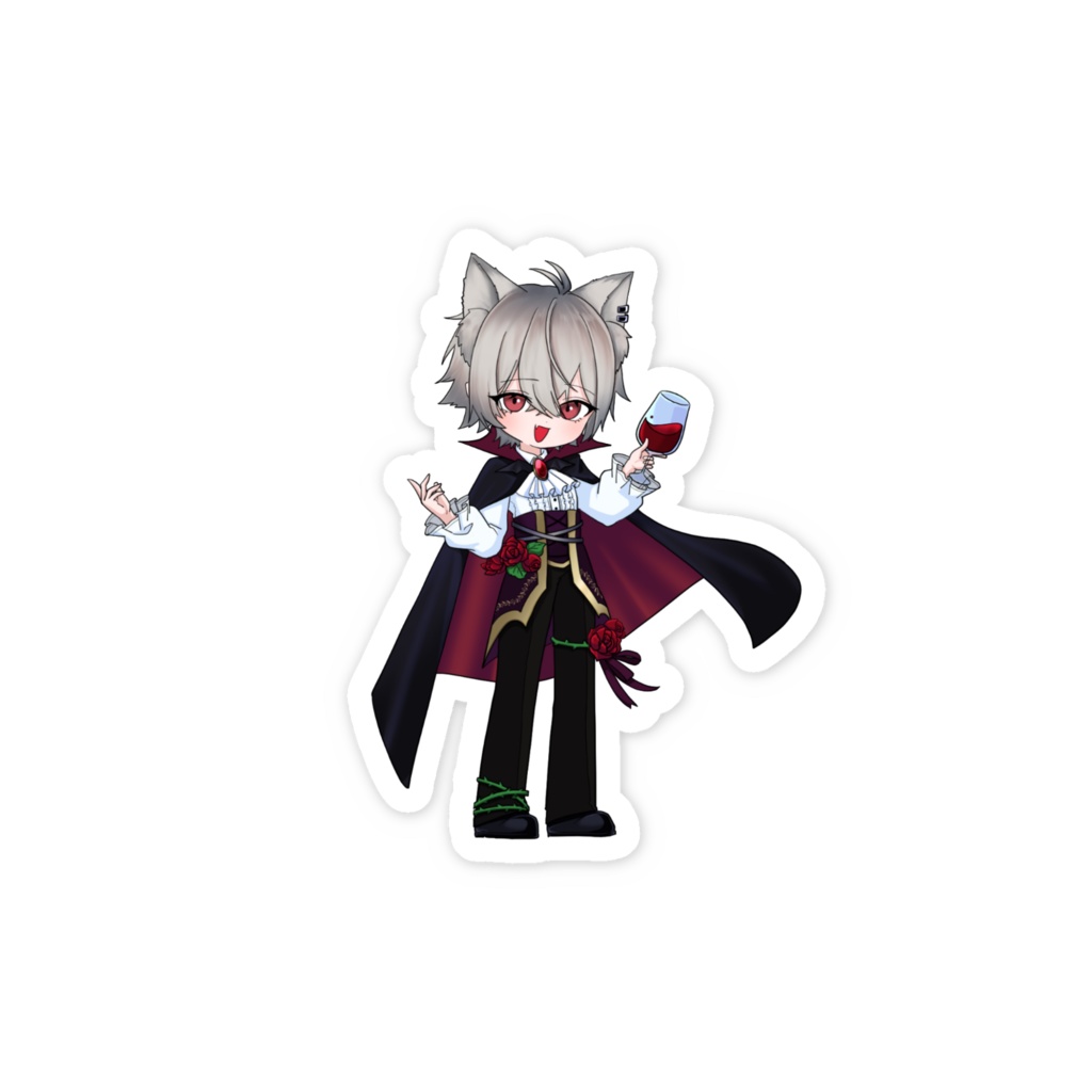 ハロウィン🎃ドラキュラステッカー 狼嘩-rokka-