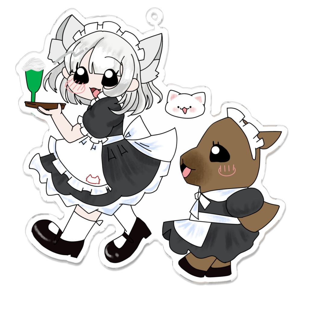 六花&花ちゃん(メイド衣装) アクリルキーホルダー