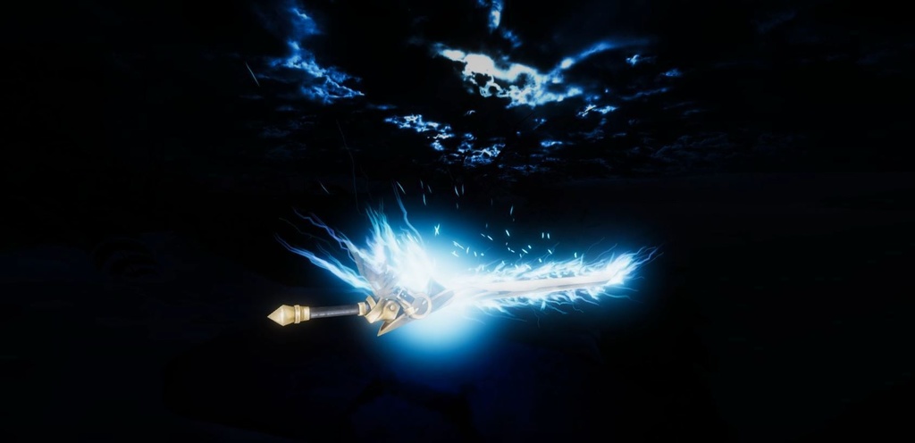 【Unity/VRChat】Thundersword (Particles+Sword Object included)