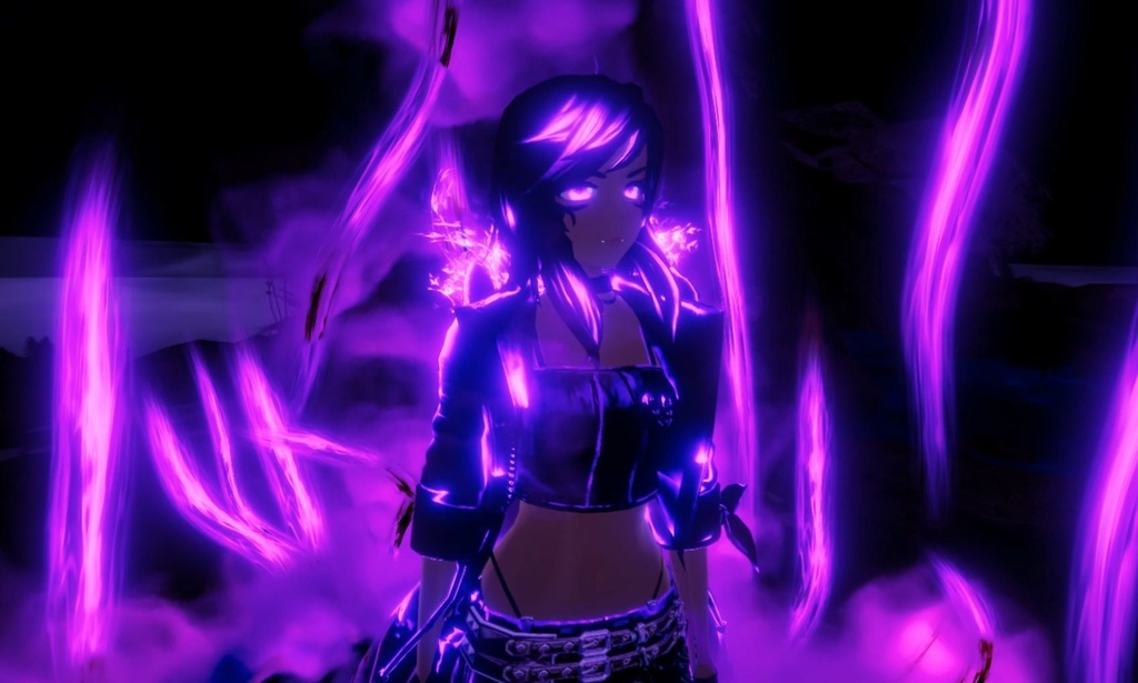 【Unity/VRChat】Aura of Darkness purple Version (Particles, Sound and Shader included)