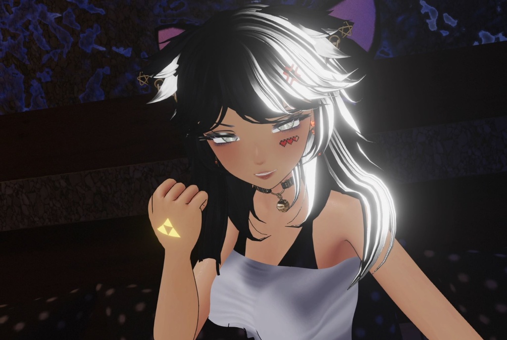 【Unity/VRChat】Lumina, the Gamer Gunslinger Avatar by Floppiii & Lysbell (New Gunblade)