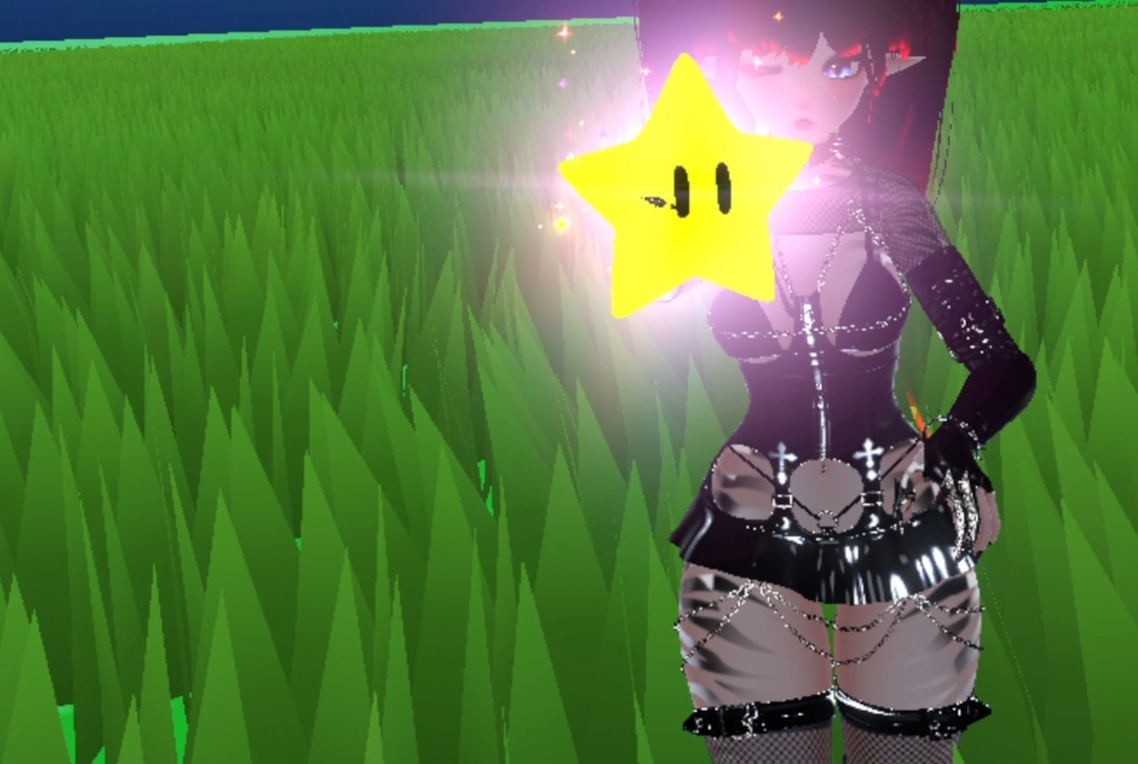 【Unity/VRChat】Lumina, the Gamer Gunslinger Avatar by Floppiii & Lysbell (New Gunblade)