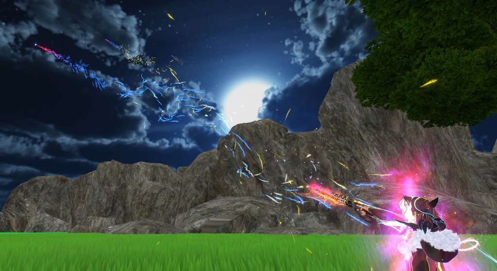 【Unity/VRChat】Lumina, the Gamer Gunslinger Avatar by Floppiii & Lysbell (New Gunblade)