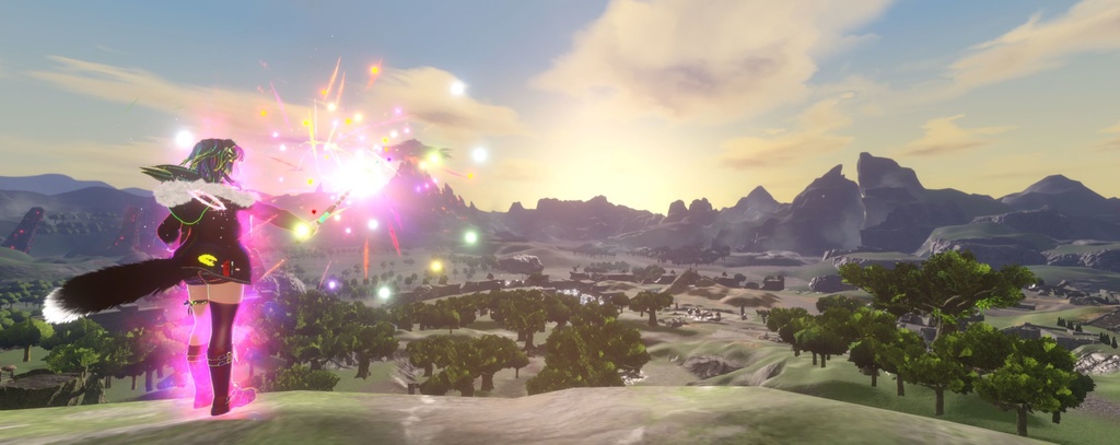 【Unity/VRChat】Lumina, the Gamer Gunslinger Avatar by Floppiii & Lysbell (New Gunblade)